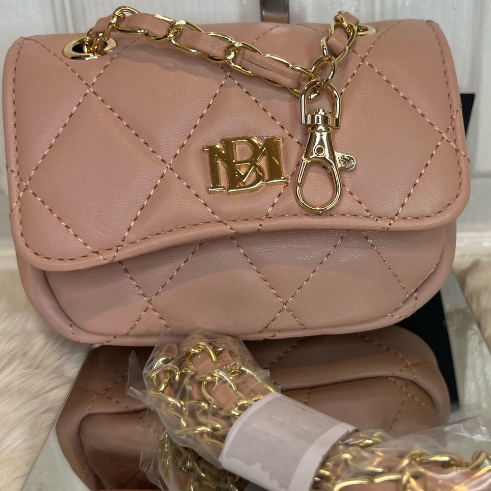 BADGLEY MISCHKA BLUSH FAUX LEATHER MINI BAG